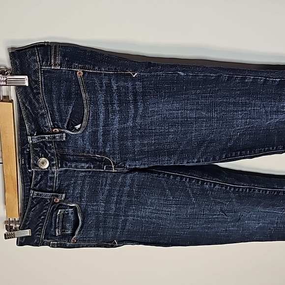 American Eagle dark wash size 6 skinny kick stretch jeans - Picture 2 of 8